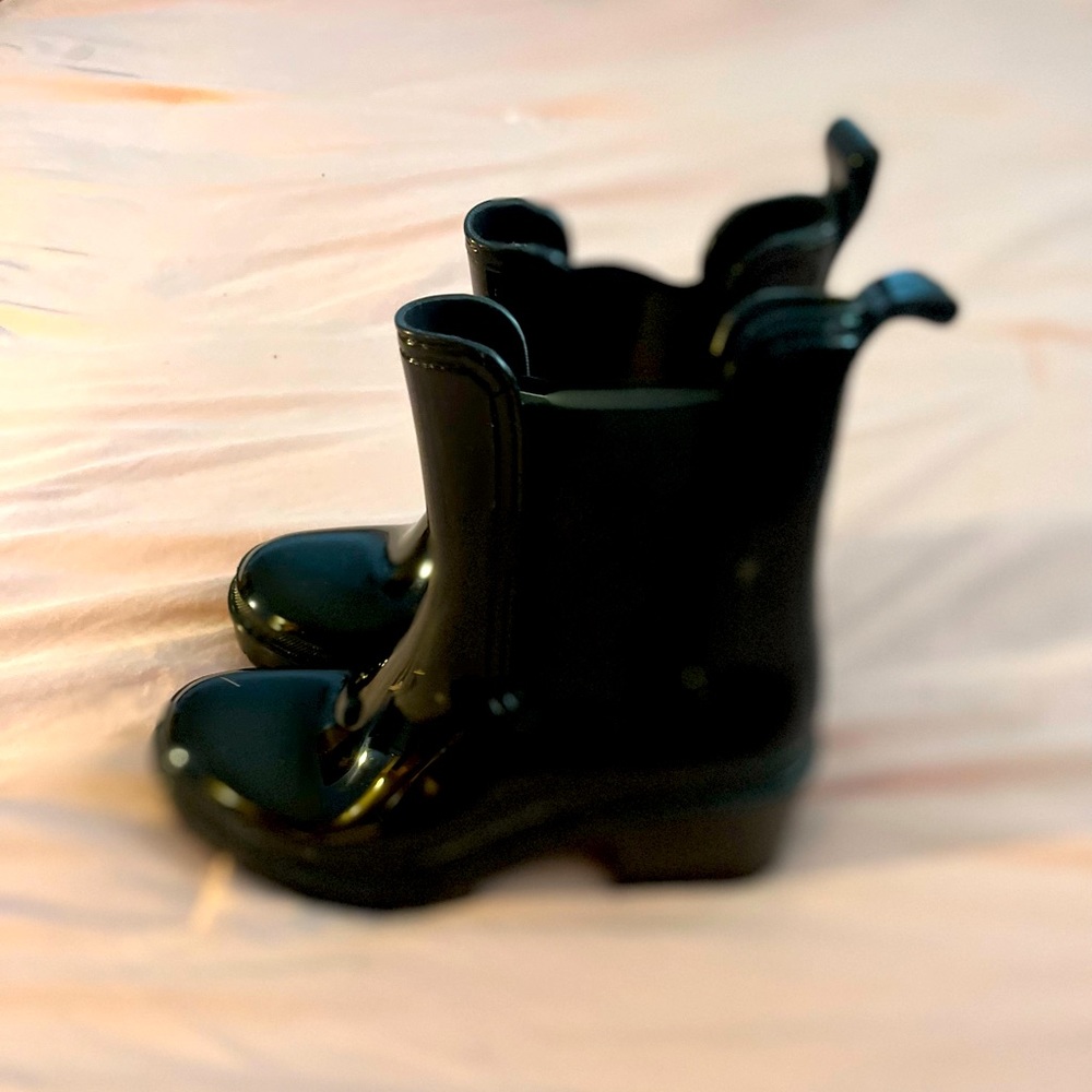 New never worn black ankle boots